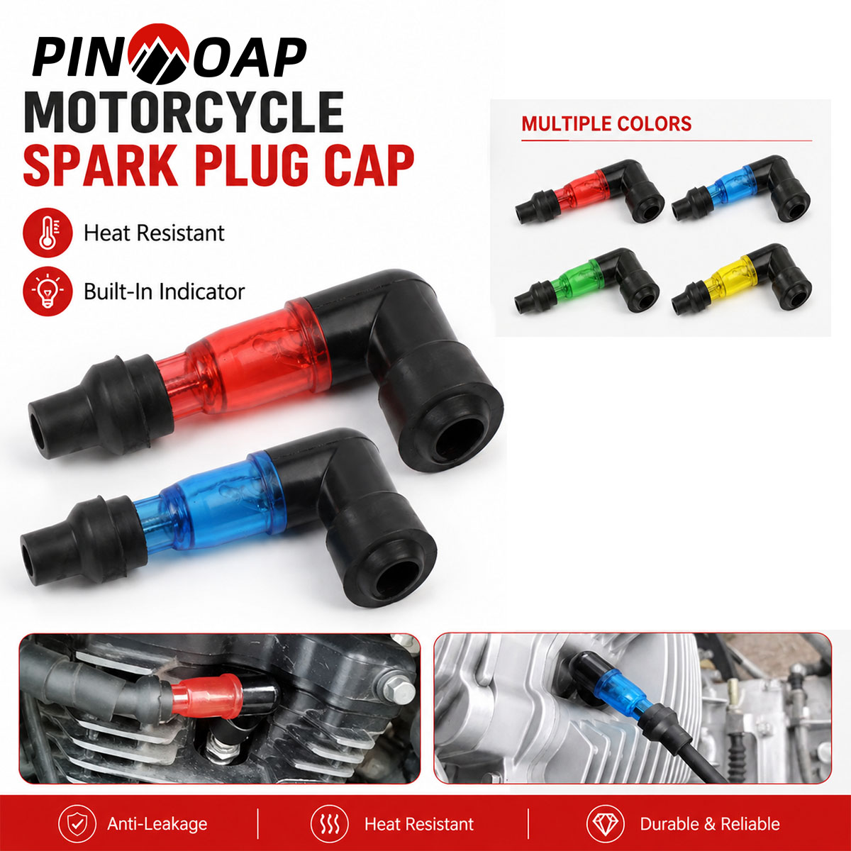 Motorcycle Spark Plug - شمعة إشعال PINMOAP 1/2 قطعة عالية
