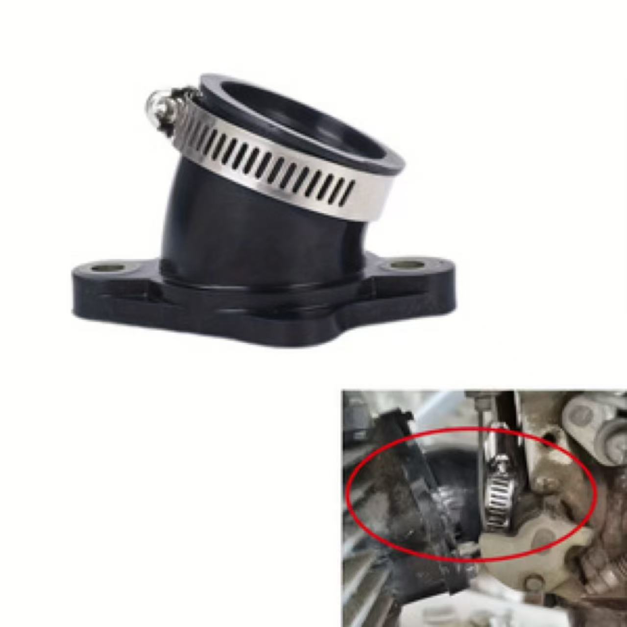 Motorcycle Carburetor - أنبوب سحب الهواء للمكربن 30 مم،