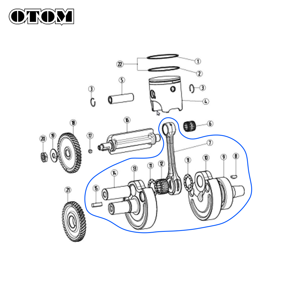 OTOM DT230 MT250 دراجة نارية ا - مراجعة Motorcycle Crankshaft وسعره