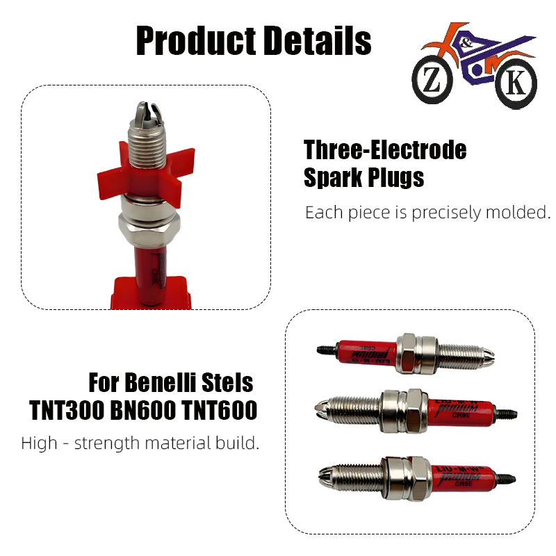 1 قطعة CR8E 3-القطب EFI دراجة  - مراجعة Motorcycle Spark Plug وسعره